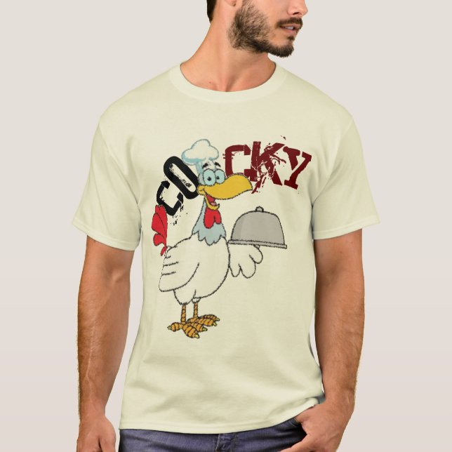Camiseta De Cena De Chiken, Cocky, Pollo (Anverso)