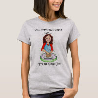 Camiseta De Cerámica Arrojada Como Un Chica