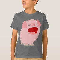 Camiseta de cerdo cantor de dibujos animados mono 