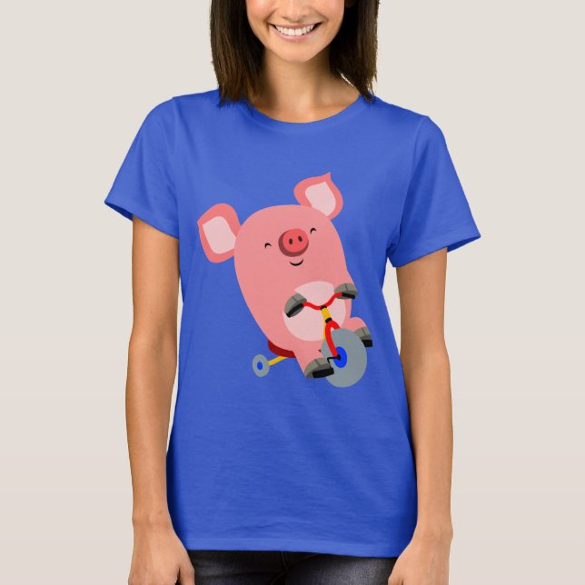 Camiseta De Cerdo De Tricycle Personalizado (Anverso)