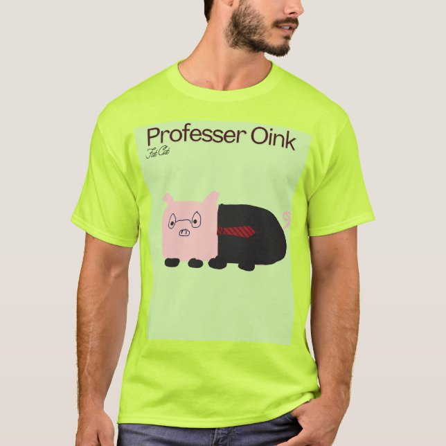 camiseta de cerdo del profesor de gato gordo de lo (Anverso)