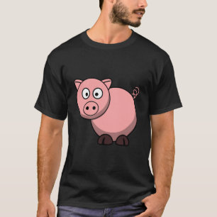 Camiseta de cerdo feliz printe Personalizado de ce