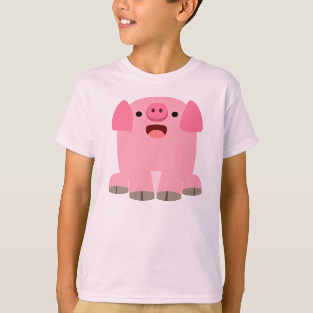 Camiseta de cerdo Personalizado con tinta corta (Anverso)