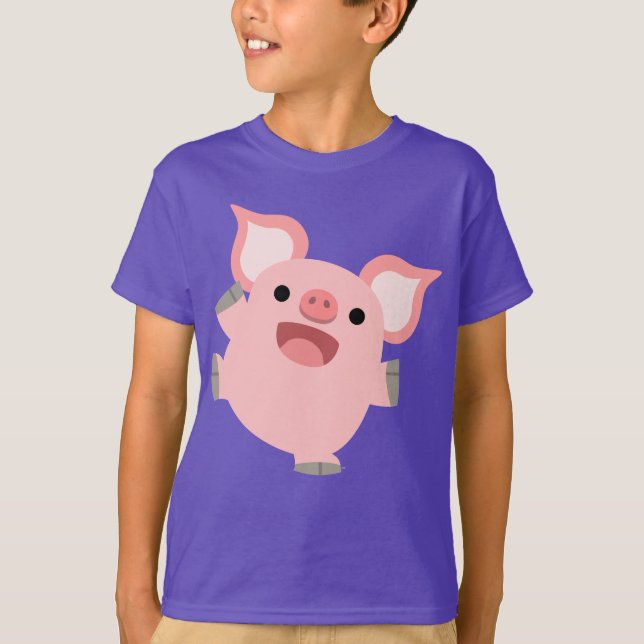 Camiseta de Cerdo Personalizado Cute Joyous (Anverso)