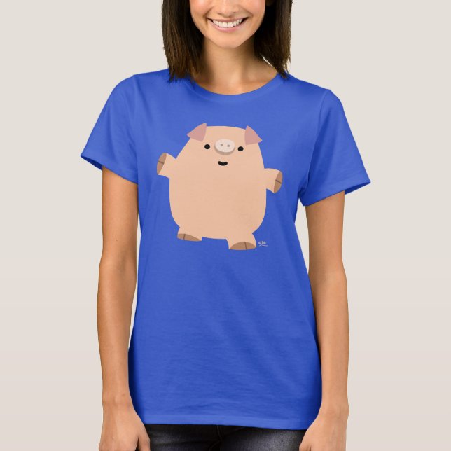 Camiseta de Cerdo Personalizado Divertida (Anverso)