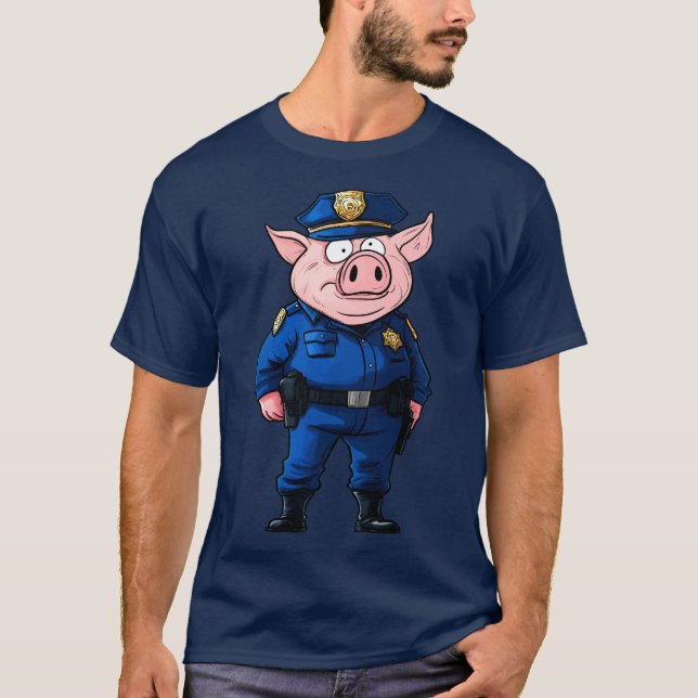 Camiseta de cerdo policía (Anverso)