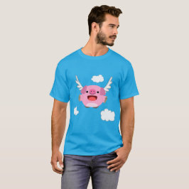 Camiseta de cerdo volador de dibujos animados lind