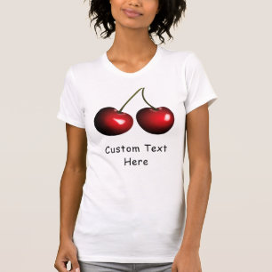 Camiseta de cereza roja - Tu texto