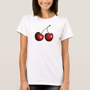 Camiseta de cerezas dulces rojas
