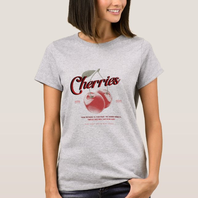 Camiseta de cerezas para mujeres (Anverso)