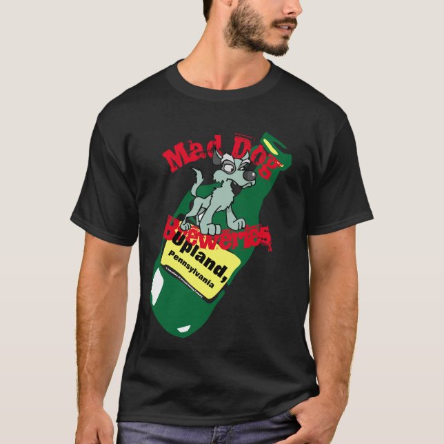 Camiseta de cervecería de perro loca (Anverso)
