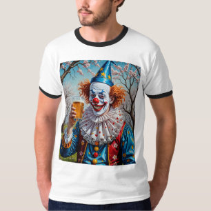 Camiseta de cerveza de payaso espeluznante para Fi