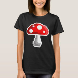 Camiseta de champiñón de Pixel (Oscuro)