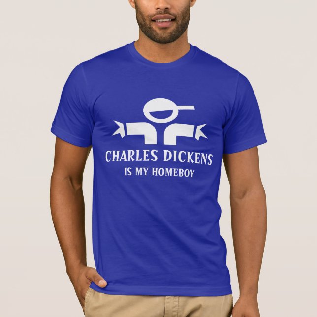 Camiseta de Charles Dickens con cita divertida (Anverso)