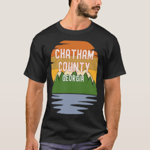 Camiseta De Chatham County Georgia Vintage Sunset