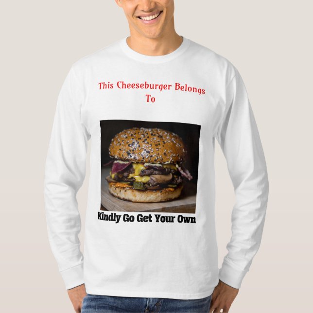 Camiseta de Cheeseburger personalizada para hombre (Anverso)