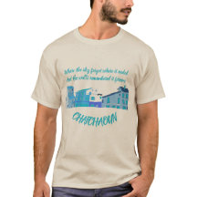 Camiseta de Chefchaouen con cita famosa