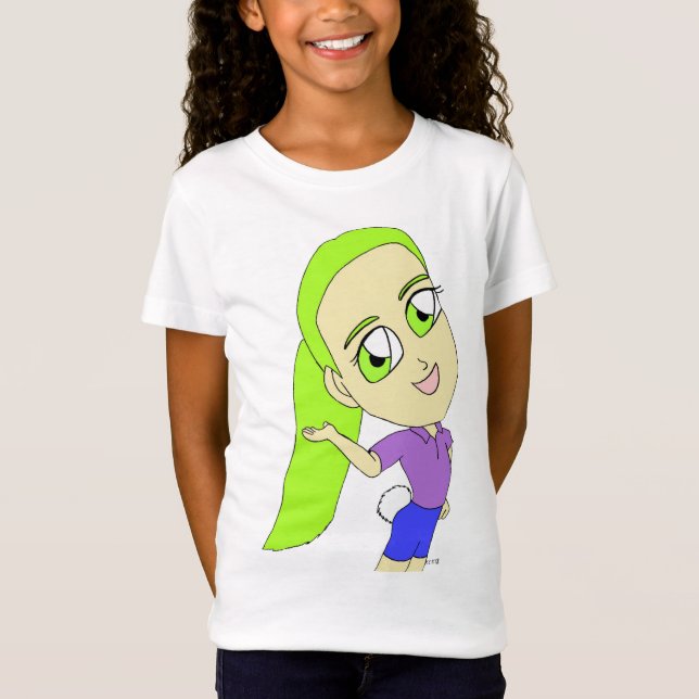 Camiseta de chibi girl con cola de conejo (Anverso)