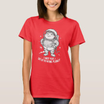 Camiseta de Chica accidentada de planeta"