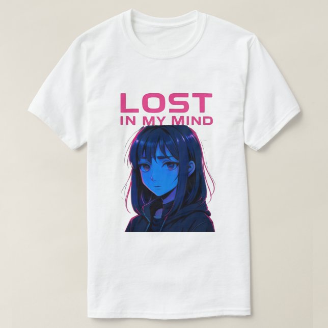 Camiseta de chica anime cyberpunk (Diseño del anverso)