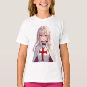 Camiseta de chica caballero templario de anime