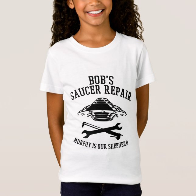 Camiseta de chica con el logo de Bob's Saucer Repa (Anverso)