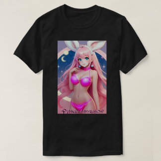 Camiseta de Chica de conejo rosa mágico