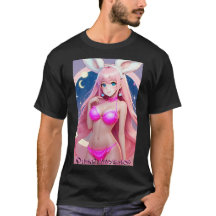 Camiseta de Chica de conejo rosa mágico