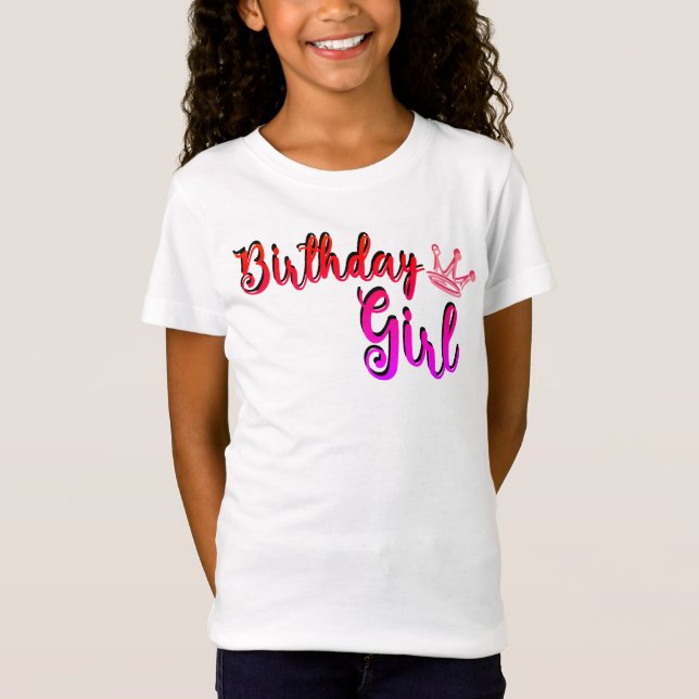 Camiseta de chica de cumpleaños  (Anverso)