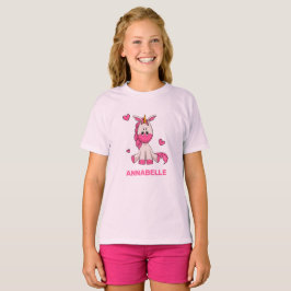 Camiseta De Chica De Cumpleaños De Unicornio De Co