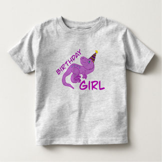 Camiseta de chica de cumpleaños t-Rex de dinosauri