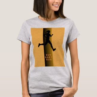 camiseta de chica de ejecución de bebé