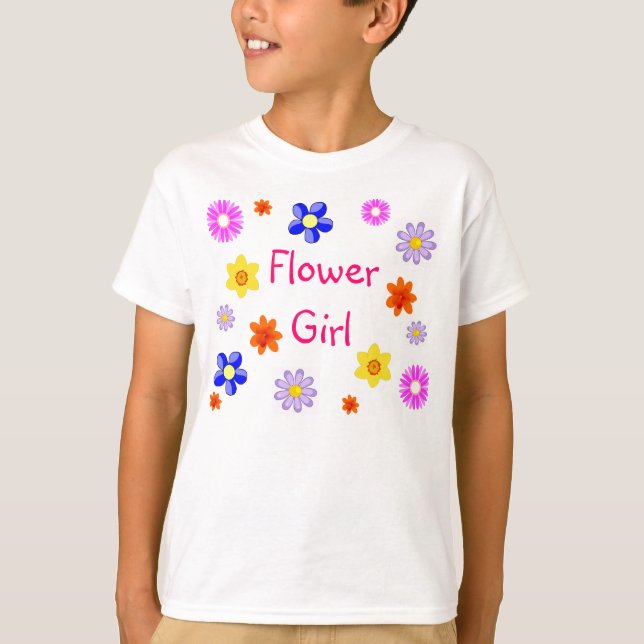 Camiseta de chica de flores (Anverso)