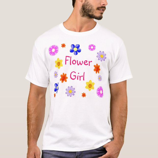 Camiseta de chica de flores (Anverso)