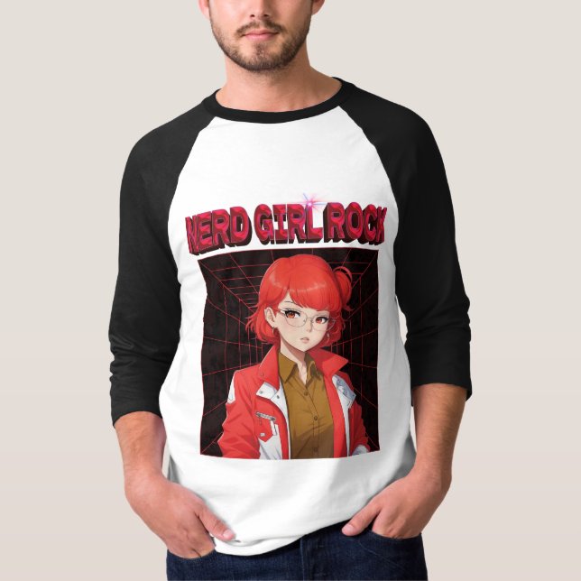 Camiseta de chica de nerd rock (Anverso)