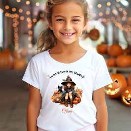 Camiseta de Chica de nombre de bruja de Halloween