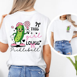Camiseta de chica de pickleball Coquette con nombr