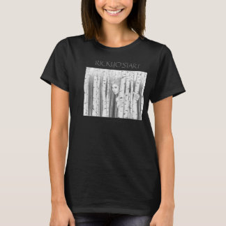 Camiseta de chica forestal arte abstracto de gran