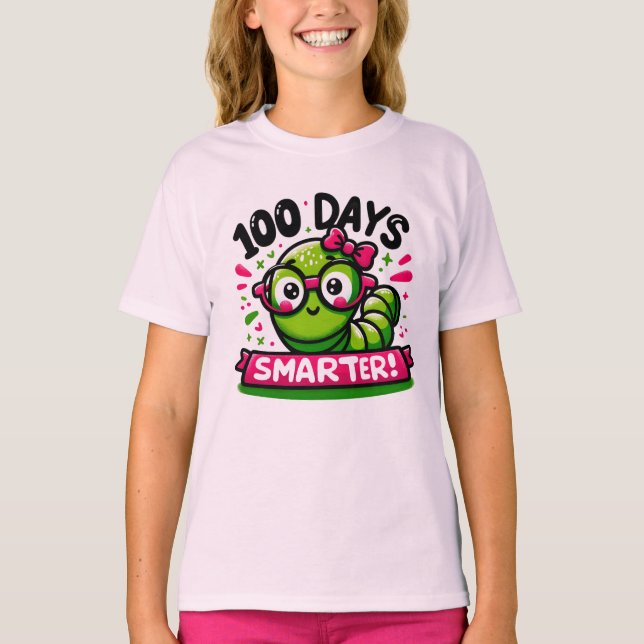 Camiseta de Chica más inteligente de 100 días (Anverso)