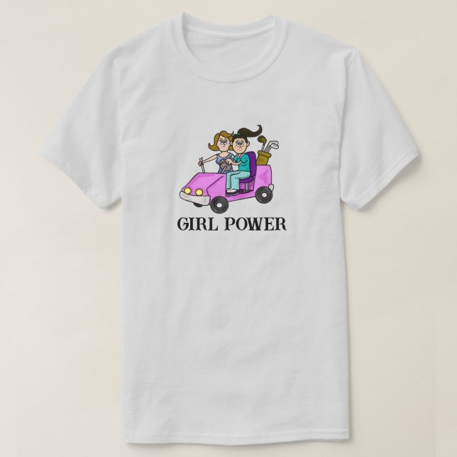 Camiseta de chica Power Golf (Diseño del anverso)