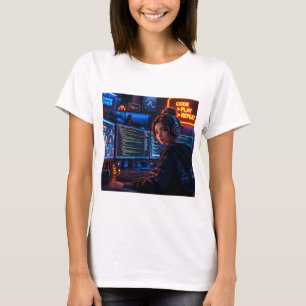Camiseta de Chica Programadora Cyberpunk - Estétic