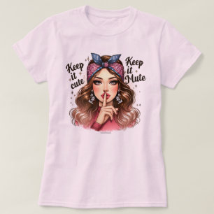 Camiseta de chica retro ingeniosa – Manteniéndolo 