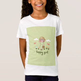 Camiseta de Chica "Solo con vibraciones felices" -