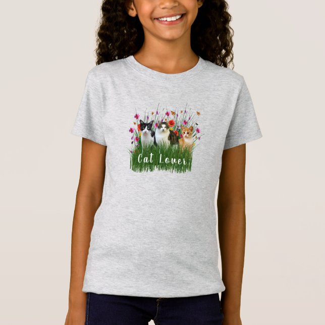 Camiseta de Chicas adorables del gato (Anverso)