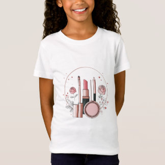 Camiseta de chicas amantes del maquillaje lindo |