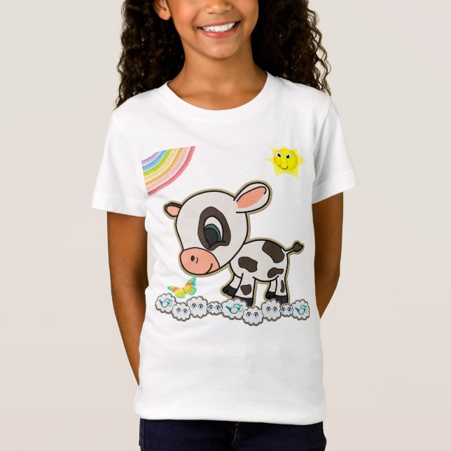 Camiseta de Chicas arcoiris de vaca (Anverso)
