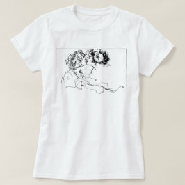 Camiseta de Chicas besándose Arte de época Ozma de