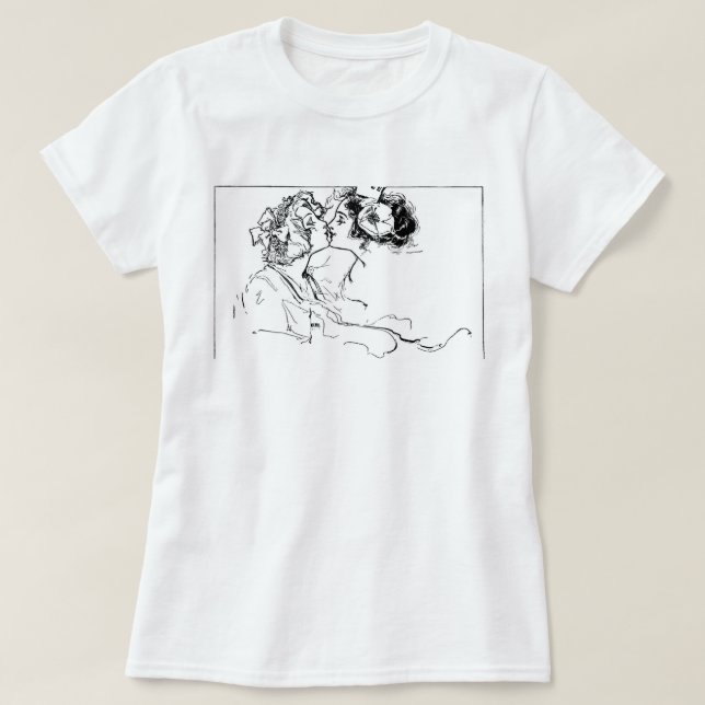 Camiseta de Chicas besándose Arte de época Ozma de (Diseño del anverso)