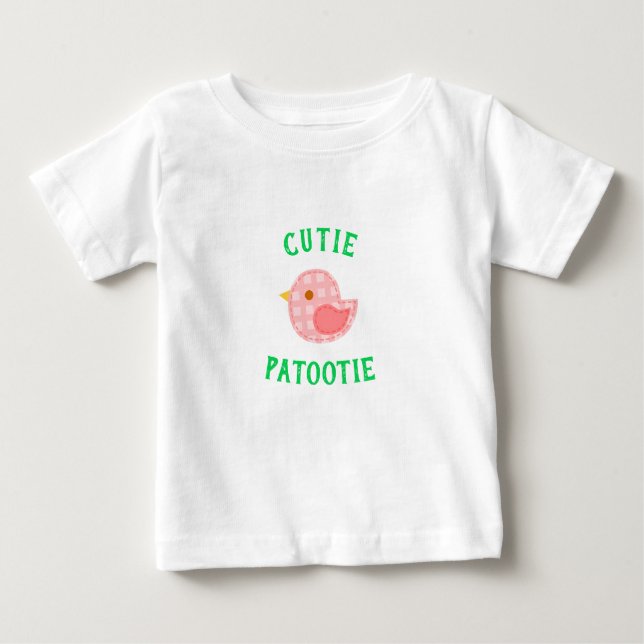 Camiseta de Chicas Cutie Patootie Pink Birdie Cute (Anverso)