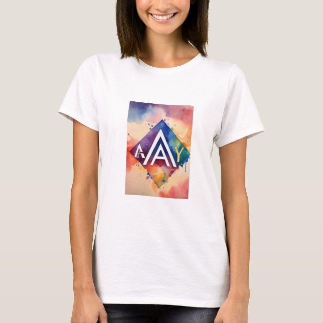 camiseta de chicas de algodón blanco (Anverso)